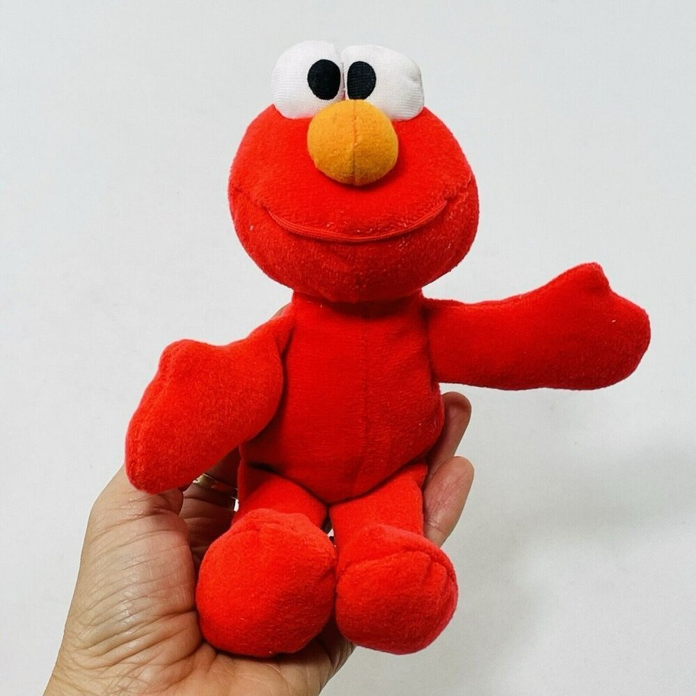 Vintage 1997 Tyco Elmo Plush Toy Sesame Street Jim Henson Preschool Mattel Red